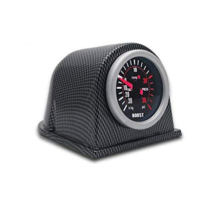 MASO 2″52mm Universal Turbo Boost Pressure Pointer Gauge Meter Smoked Dials 30PSI POB LED Kits Car Instrument UK