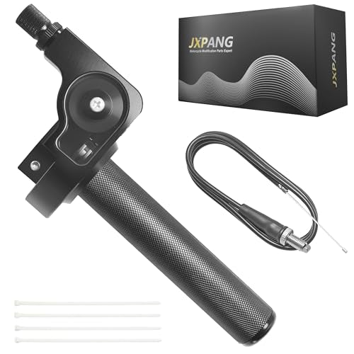 Universal CNC Quick Twist Throttle Kit with Cable for 7/8" Bars - Fits CRF50 70 110 125 230 250, KLX, XR, Pit & Dirt Bike, ATV, Mini Bike (CT200U) (Style -B, Black) - color: Black, style: Style -B
