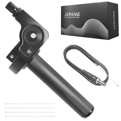 Universal CNC Quick Twist Throttle Kit with Cable for 7/8" Bars - Fits CRF50 70 110 125 230 250, KLX, XR, Pit & Dirt Bike, ATV, Mini Bike (CT200U) (Style -B, Black) - color: Black, style: Style -B