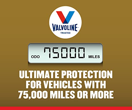 Valvoline Extended Protection High Mileage with Ultra MaxLife Technology 5W-30 Full Synthetic Motor Oil 5 QT (Pack of 2) - size: 5 qt (Pack of 2), style: Premium Full Synthetic High Mileage