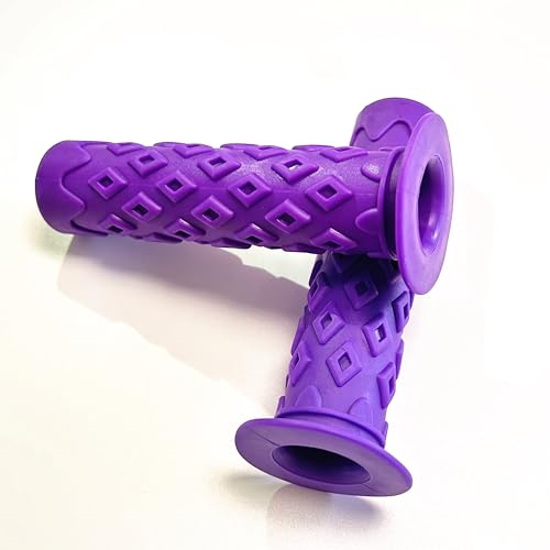 Bike Grips Bicycle Handlebar End Grips Replacement Handle Bar Grips Non-Slip Soft Rubber Protector for Mountain Bike Tricycle Wheel Chair - color: PURPLE