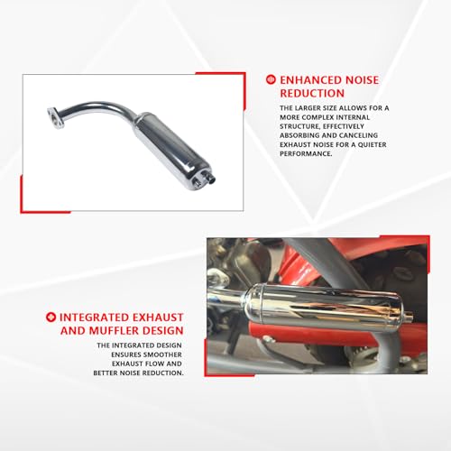 212 Exhaust with Muffler for Coleman Predator Honda 6.5HP Go Kart Mini Bike