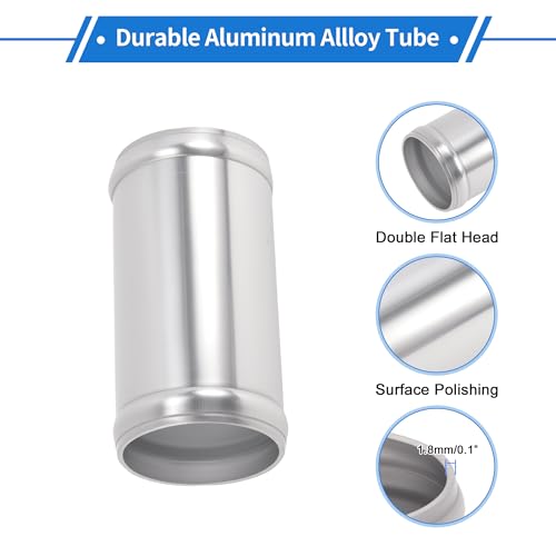 2" OD 0° 6063 Aluminum Alloy Tube Intercooler Pipe 4" Length - size: 2"OD 4"Length
