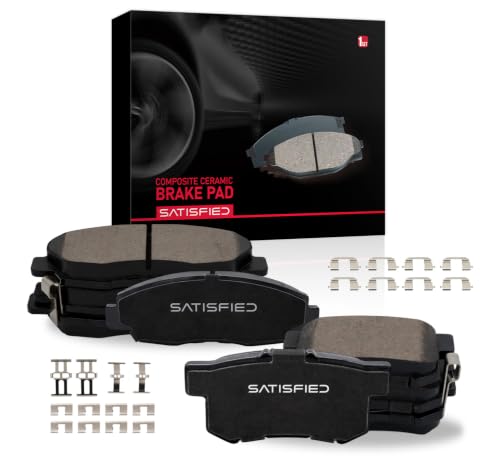 SATISFIED Ceramic Front Rear Brake Pads D465 D537 Fit For Acura CL 98-99 - size: D465-D537