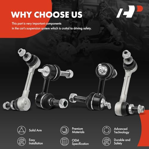 A-Premium Front & Rear Sway Bar Link Stabilizer Bar End Link Kit
