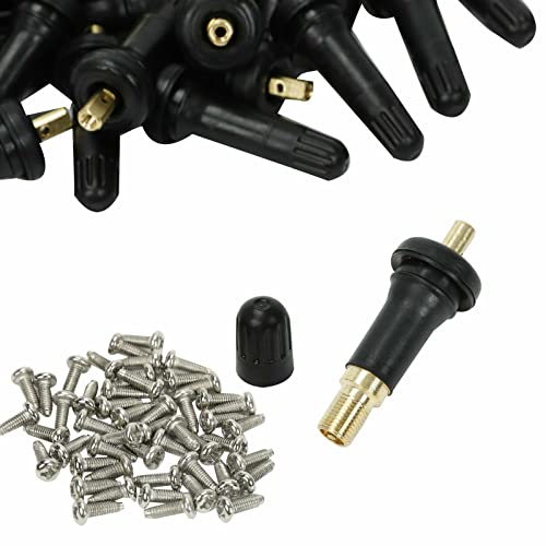50Pcs TPMS 20008 Rubber Snap-in Valve Stems Tire Valve Stem Replacement - color: 50Pcs, size: TPMS