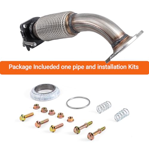 100% Stainless Steel Front Exhaust Flex Pipe 52473 - size: for 09-14 Tsx 2.4L 08-12 Accord 2.4L