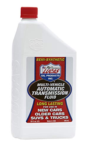 Lucas Oil 10418 Semi-Synthetic Multi-Vehicle Automatic Transmission Fluid - 1 Quart, Case of 6