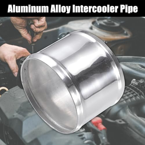 X AUTOHAUX OD 4" 102mm Length 3" 76mm Aluminum Alloy Tube Intercooler Pipe Straight Air Intake Tube with 2 Clamps Silver Tone for Car - size: OD 4"(102mm)