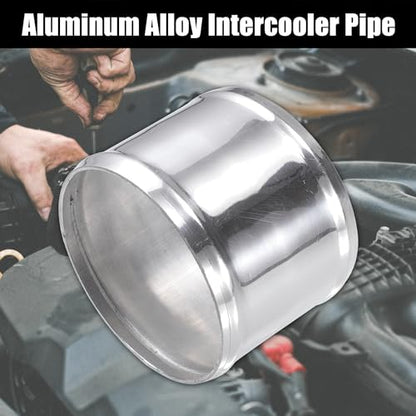 X AUTOHAUX OD 4" 102mm Length 3" 76mm Aluminum Alloy Tube Intercooler Pipe Straight Air Intake Tube with 2 Clamps Silver Tone for Car - size: OD 4"(102mm)