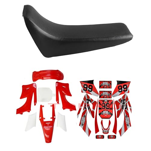 Red Fairing Plastics Bod Fender and Graphics Kit & Seat For Apollo Orion 110cc 125cc 150cc 140cc 160cc 200cc 250cc Motorcycle Dirt Pit Bike Motocross