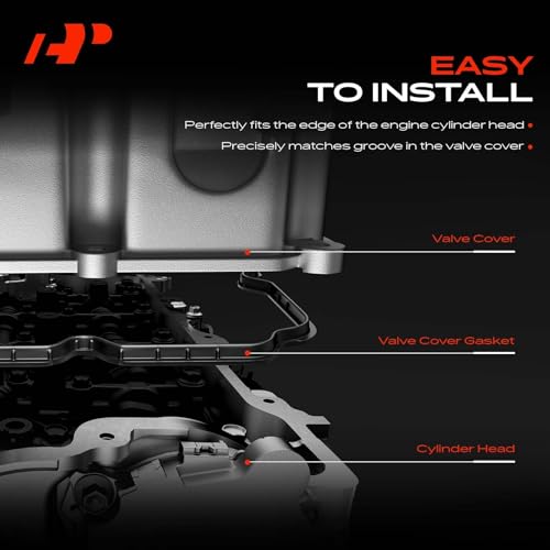 A-Premium Engine Valve Cover Gasket Set Compatible with Ford, Lincoln, Mazda, Mercury - 2003-2020 - Escape, Focus, Fusion, Ranger, Transit Connect, MKZ, 3, 5, 6, CX-7, Tribute, Mariner, Milan