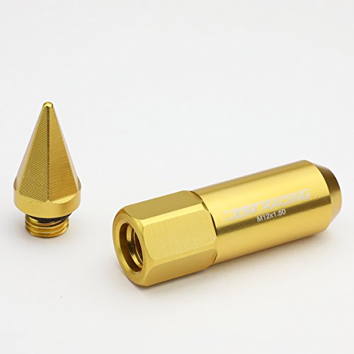 Auto Dynasty M12 x 1.5 Open/Closed End Design 20-Piece Aluminum Alloy Wheel Lug Nuts +1 X Deep Drive Extension (Gold) - color: Gold