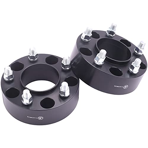 Black Forged 5x4.5 Hubcentric Wheel Spacers 2 Inch with 14x1.5 Studs 70.5mm Hub Bore, 5 Lug Wheel Spacer 5x114.3 Compatible with Mustang 2015-2024 | Explorer 2020-2024 - Pack of 2 - size: 2 Inch-Pack of 2