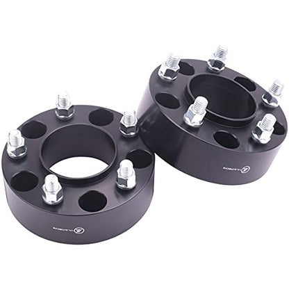 Black Forged 5x4.5 Hubcentric Wheel Spacers 2 Inch with 14x1.5 Studs 70.5mm Hub Bore, 5 Lug Wheel Spacer 5x114.3 Compatible with Mustang 2015-2024 | Explorer 2020-2024 - Pack of 2 - size: 2 Inch-Pack of 2