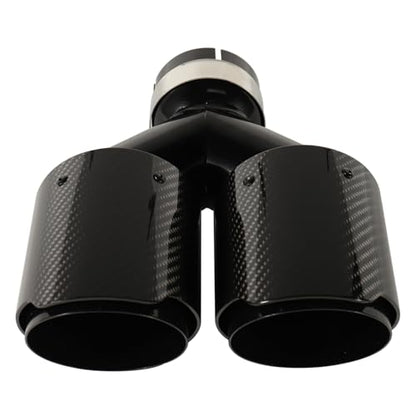 Carbon Fiber Dual Exhaust Tip 2.5 Inch Inlet 4 Inch Outlet Dual Exhaust Tip - size: 2.5 Inlet 4 Outlet
