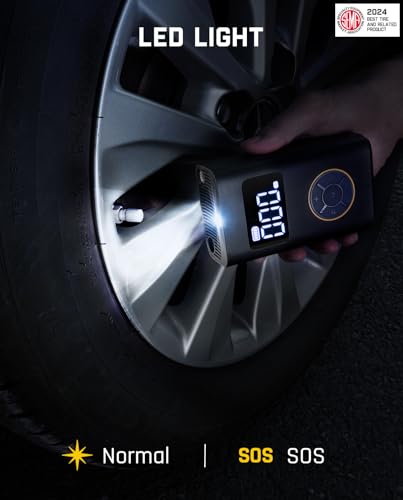 Fanttik X9 Pro Portable Tire Inflator for Compact Car, 1Min Fast Inflate - color: Black