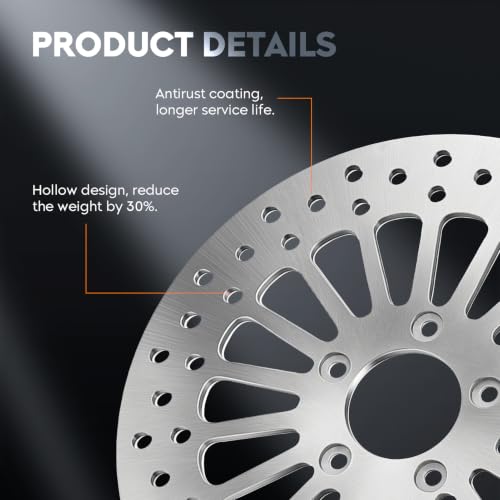 11.5" Front Brakes Disc Rotor Fit for Harley Davidson Touring Sportster Dyna Softail, for Road King/Electra Glide/Street Glide/Road Glide/Super Glide/Low Rider/Fat Boy 2000-2007-2 Pc - size: 2 Front Rotor
