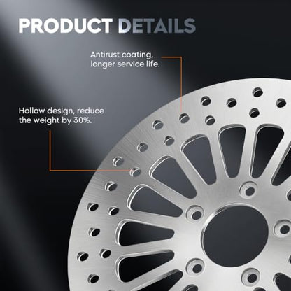 11.5" Front Brakes Disc Rotor Fit for Harley Davidson Touring Sportster Dyna Softail, for Road King/Electra Glide/Street Glide/Road Glide/Super Glide/Low Rider/Fat Boy 2000-2007-2 Pc - size: 2 Front Rotor