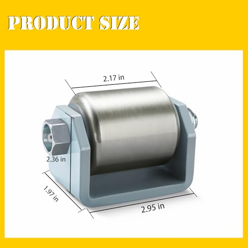 GearTrust 2 Pack Trailer Skid Wheels, Heavy Duty Rear Trailer Rollers