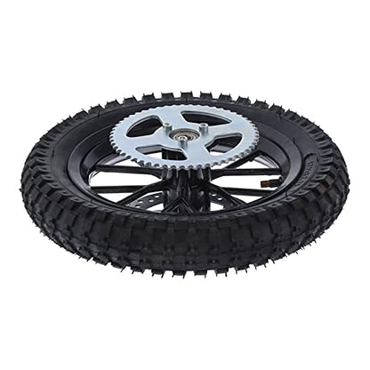Acouto Pocket Bike Rear Wheel 12.5x2.75in for Coolster 2 Stroke Mini Dirt Bike QG50 Rear Back Wheel Tire Rim Disc Brake Assembly