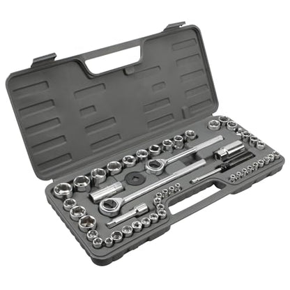 Performance Tool W1172 SAE/Metric 52-Piece Socket Set (1/4-Inch, 3/8-Inch & 1/2-Inch Drive) - size: 52-Piece (Pack of 1), style: Socket Set