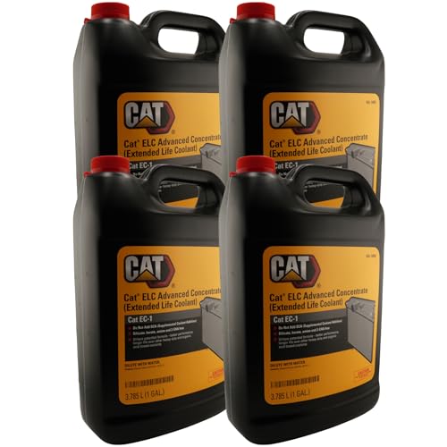 CAT 542-6493 (5426493) ELC Advanced Extended Life Coolant Concentrate – 1 Gallon Bottle – Genuine EC-1 Coolant, Dilute with Ion-Free Water, Contains Bittering Agent (Pack of 4)