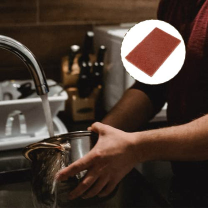 12pcs Red Scouring Pads, Heavy Duty Scour Pads Multipurpose Scour Pad Reusable Scrubbing Pads with Anti Grease Technology for Kitchen Scrubber Sink Dish Cleaning Metal Grills - size: Medium, 12pcs