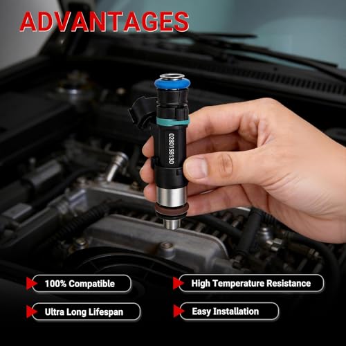 Fuel Injectors Set of 4 Compatible with Nissan L4 2.5L 0280158130 - size: 0280158130