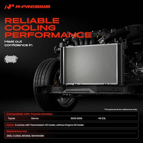 A-Premium Engine Coolant Radiator Assembly with Transmission Oil Cooler