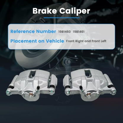 2 Pcs Front Brake Calipers Fit for 1991-2001 Honda Accord CR-V Odyssey Prelude, 1995-2001 Acura CL Integra TL, 1996-1999 Isuzu Oasis, Replace for 19B1460 19B1461 - size: 19B1460+19B1461