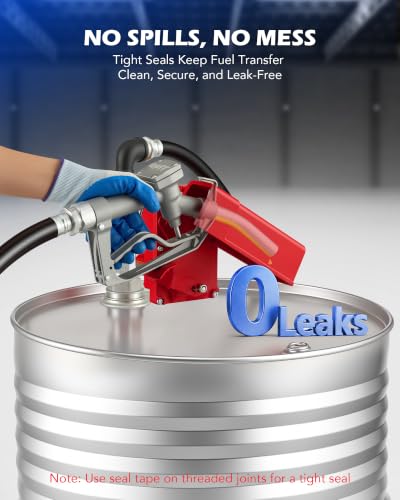 OMT 12V 20 GPM Fuel Transfer Pump with Manual Nozzle - color: 20GPM Gas Pump Kit