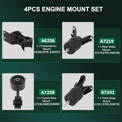 SCITOO Engine Motor Transmission Mount Set for Toyota for Camry 1997-2001 - size: 1997-2001 for Toyota Camry 2.2L