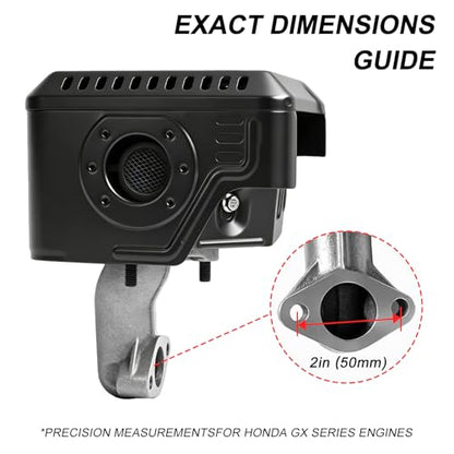 Parts Camp GX240 Muffler Exhaust Assembly Fits for Honda GX240 GX270 8HP 9HP Engine Motor Harbor Freight Predator 301cc engine - size: GX240/GX270