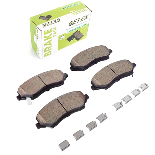 Front Ceramic Brake Pads Compatible with Jeep Wrangler JK (2007-2018), Grand Caravan, Town & Country, Liberty & Journey - Low Dust - Replaces D1327, D1273 - size: D1327