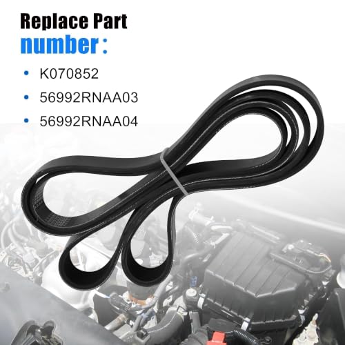 Engine Serpentine Drive Belt for Honda Civic 2006-2011, L4 1.8L