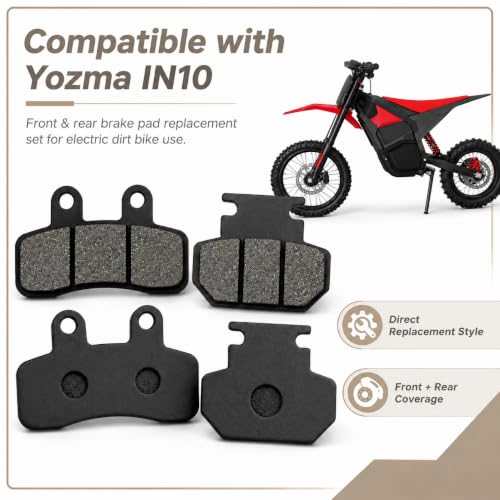 Front & Rear Brake Pads for Yozma in 10 Tuttio Soleil 01 Electric Dirt Bike