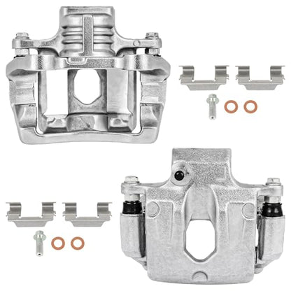 SCITOO 18B5059 18B5058 Rear Left & Right Disc Brake Calipers With Bracket - size: Rear[18B5059 & 18B5058]Silver