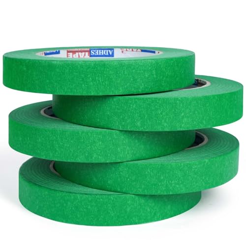 ADHES Green Masking Tape 0.7in x 55yds x 5rolls - size: 0.7in x 55yds