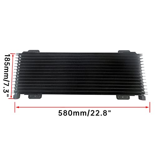 Low Pressure Drop Transmission Oil Cooler LPD47391 40K Trans Cooler Compatible with Heavy Duty 40,000 GVW Max including Mounting Hardware, Towing Applications and Advanced Cooling Protection 47391 - color: BLACK