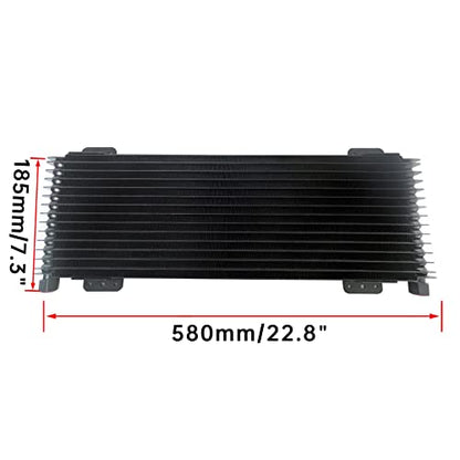 Low Pressure Drop Transmission Oil Cooler LPD47391 40K Trans Cooler Compatible with Heavy Duty 40,000 GVW Max including Mounting Hardware, Towing Applications and Advanced Cooling Protection 47391 - color: BLACK