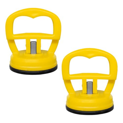 ZIMISI 2PCS Car Dent Puller, Suction Cup Dent Puller Kit with Handle Lifter, Car Dent Remover Tool, Vehicle Body Repair Tool for Glass and Tiles Lifting, and Objects Moving (Yellow) - color: Yellow