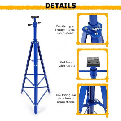 KUAFU Adjustable Under Hoist Tripod Stand, 4500 LBS Load Capacity, 2 Ton - size: Blue
