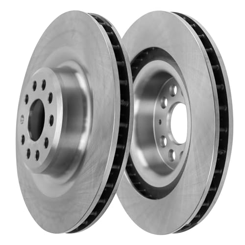 Detroit Axle - Brake Rotors for 2016-2021 Tesla Model S Model X - size: 4R53838/KIT