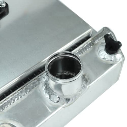 Aluminum Core Racing Radiator 3 Row with Fan Shroud Kit Compatible with 1963-1966 C/K Pickup - size: Core Size: 17.40" x 22.76" x 1.73"