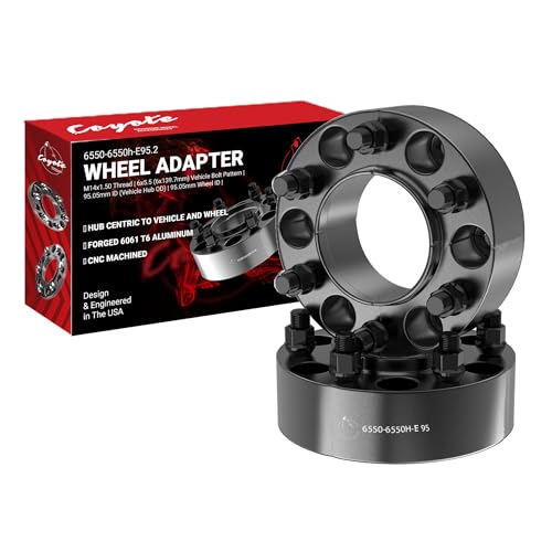 Wheel Accessories Parts 2 Pcs Wheel Spacers Adapters 6x5.5 6x139.7mm 2.00 Inch Thick 95.05mm Hub M14x1.5 14x1.5 Thread Stud Fits Toyota Tacoma Tundra 4-Runner Land Cruiser - size: 2" (2 Pack), style: 22+ Tundra 25+ Tacoma (Hub Cebtric)
