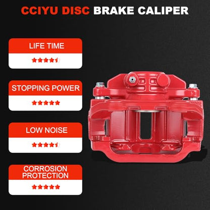 cciyu Rear Left Disc Brake Caliper Assembly With Bracket 18-B4726 - size: Rear Left[18-B4726]