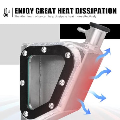 NICECNC Aluminum Radiator Reservoir Expansion Tank, Black - color: black