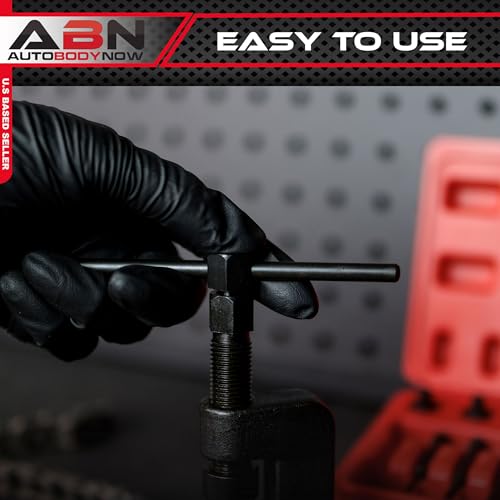 ABN Chain Breaker Tool Kit with Storage Case - 13 Piece Rivet and Roller Chain Link Removal Tool for 35 to 630 Motorcycle, Bike, ATV Chains