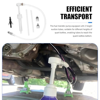 WZP Transmission Fluid Pump Kit, Auto Fluid Transfer Pump with 3/8" Swivel and 8mm 10mm Adapters, 8cc Per Pumps Stroke, Brake Fluids Change Oil Push-Pump Kit
